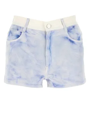 Stella McCartney Logo Patch Tie-Dye Shorts