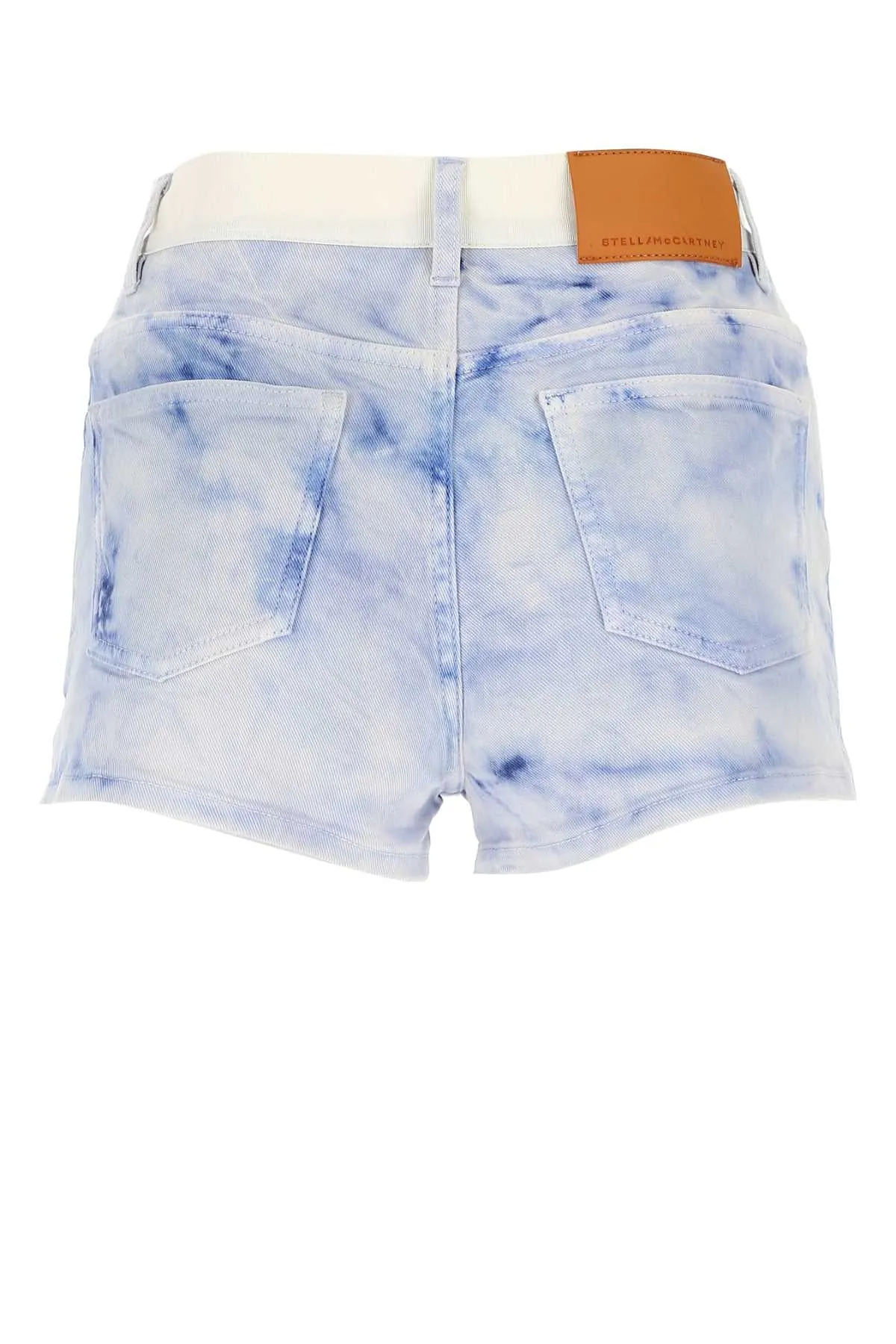 Stella McCartney Logo Patch Tie-Dye Shorts
