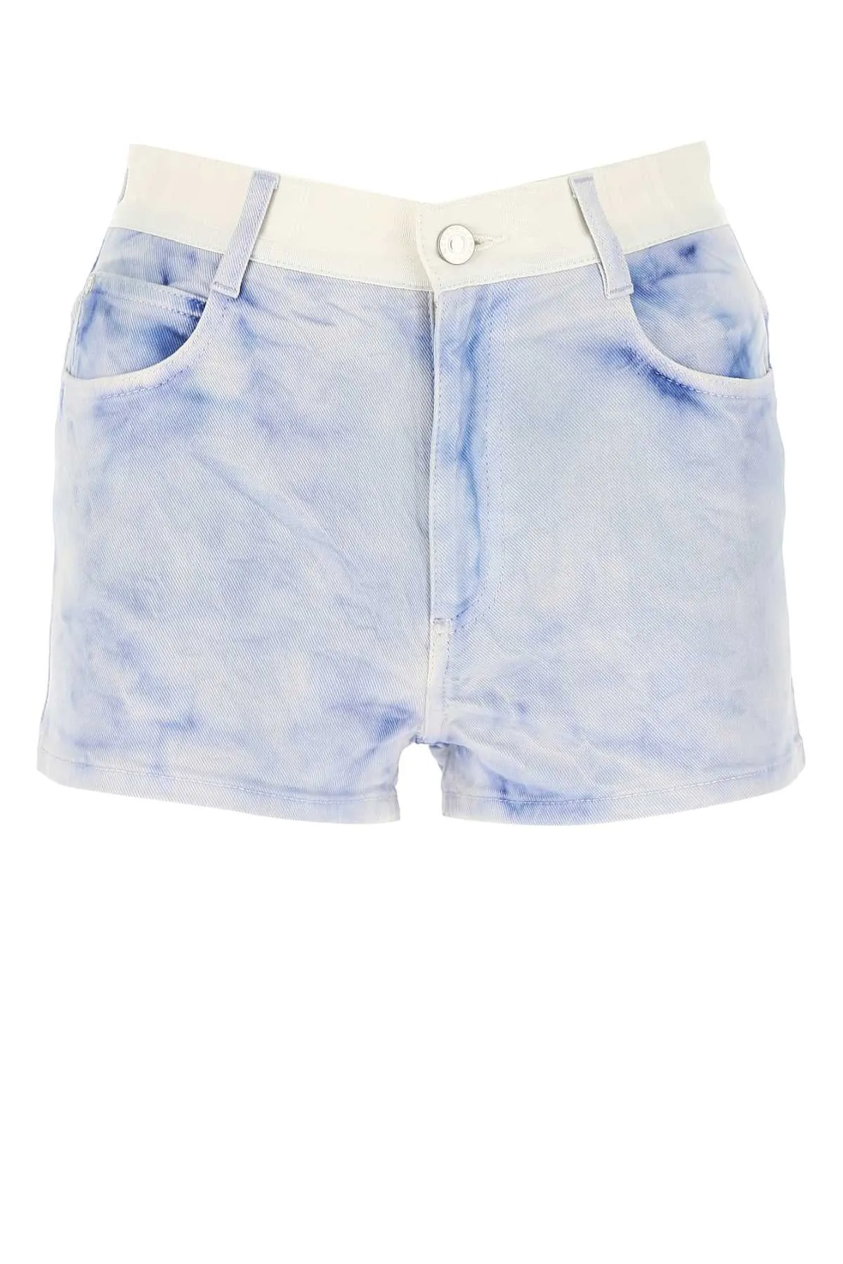 Stella McCartney Logo Patch Tie-Dye Shorts