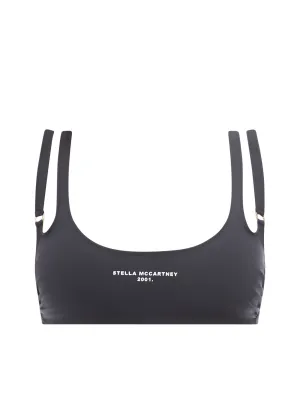 Stella McCartney Logo Printed Double-Strap Bikini Top