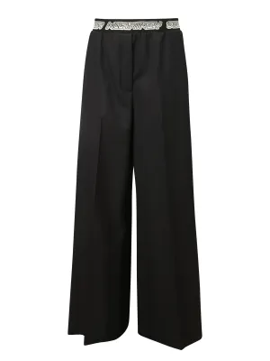 Stella McCartney Logo Tape Wide-Leg Trousers