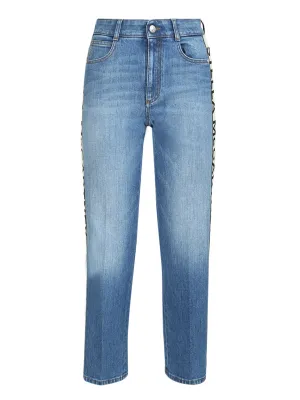 Stella McCartney Straight Leg Mid-Rise Jeans