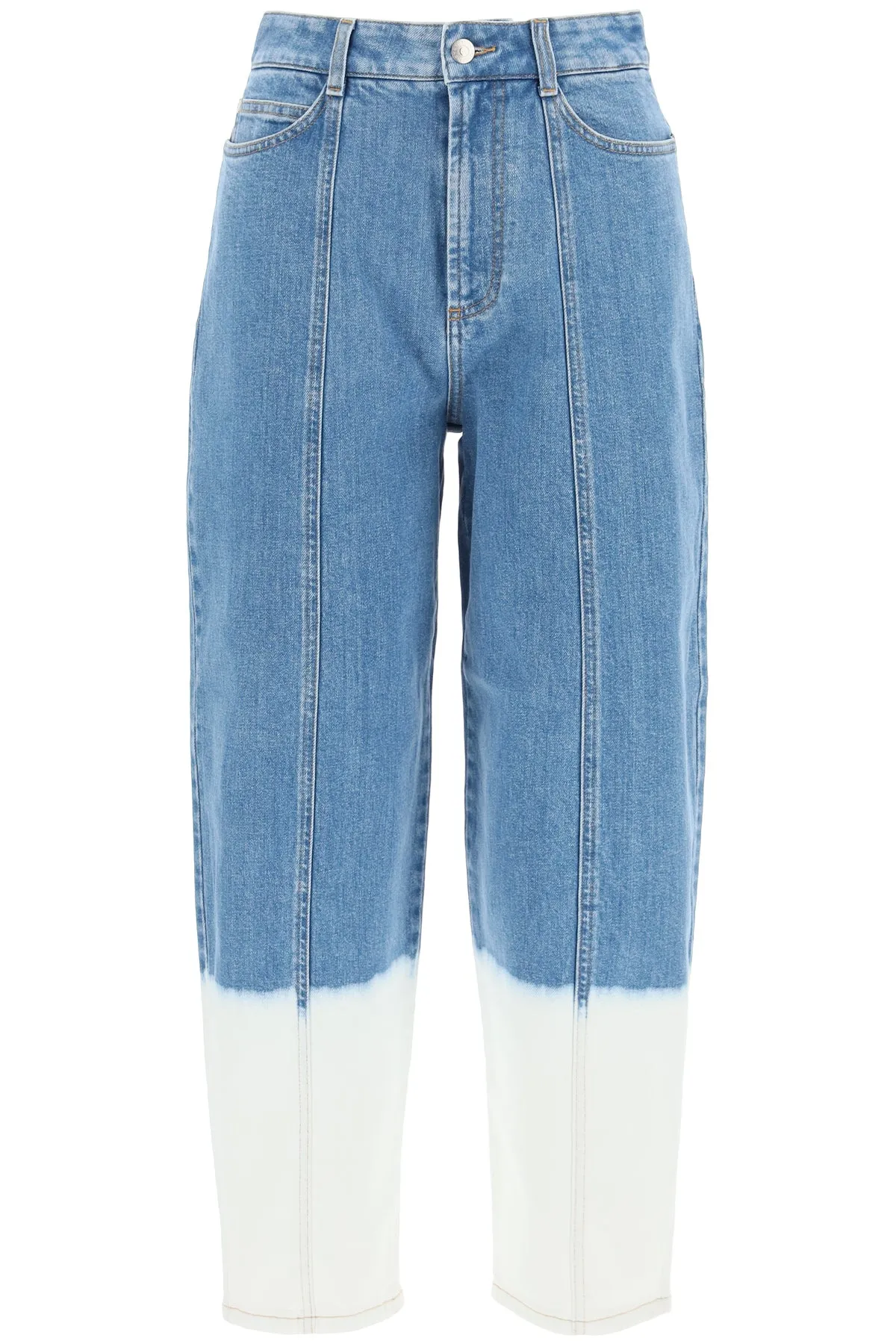 Stella McCartney Two-Tone Panelled High Waist Jeans