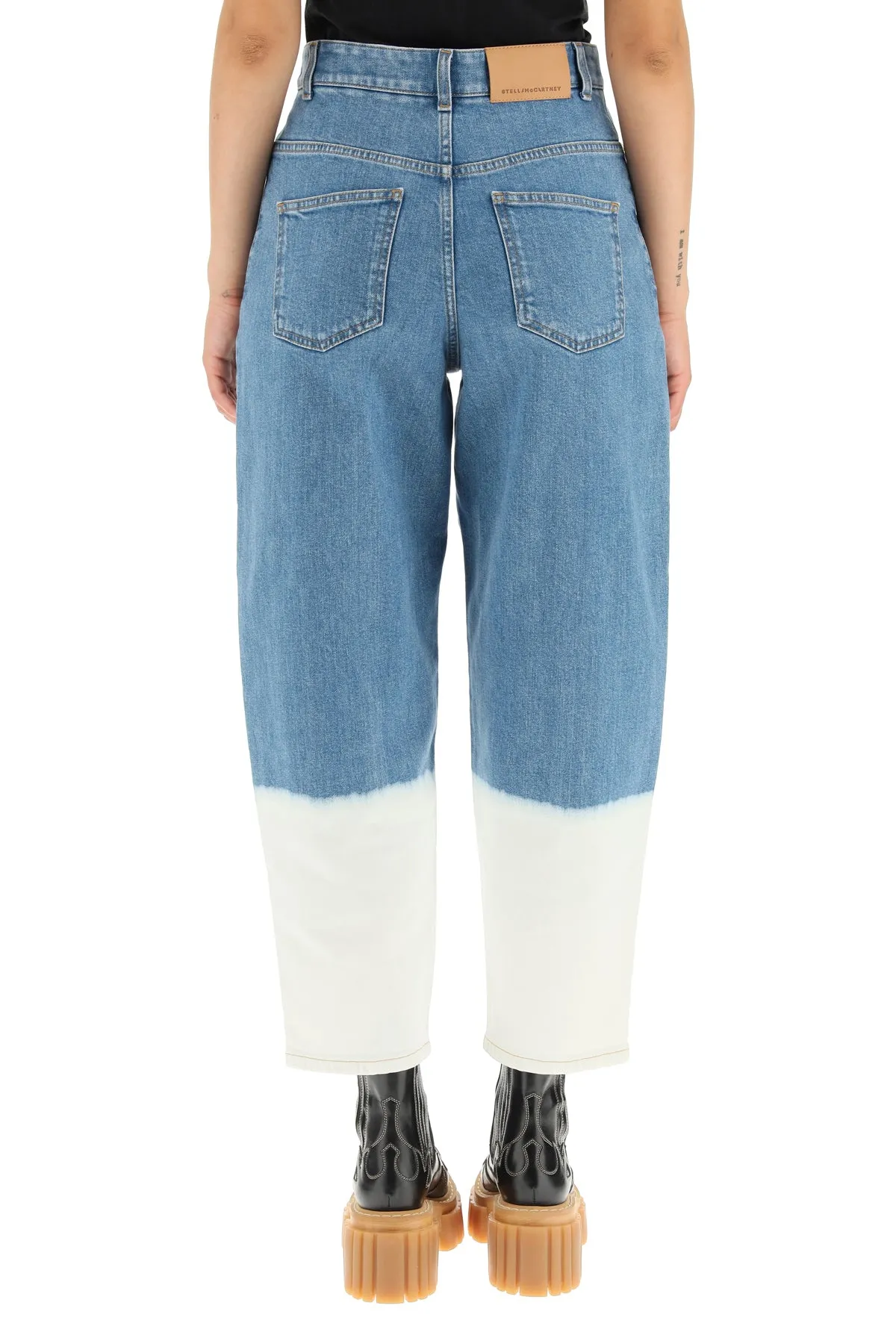 Stella McCartney Two-Tone Panelled High Waist Jeans