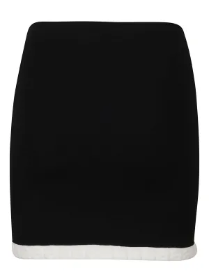 T By Alexander Wang Two-Tone Jacquard Mini Skirt