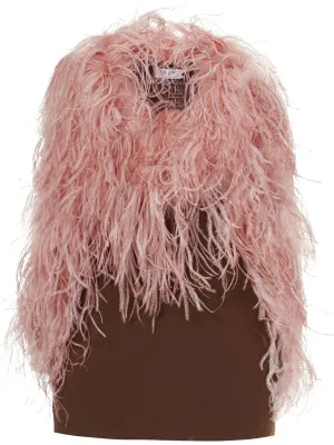 The Attico Sleeveless V-Neck Fluffy Top