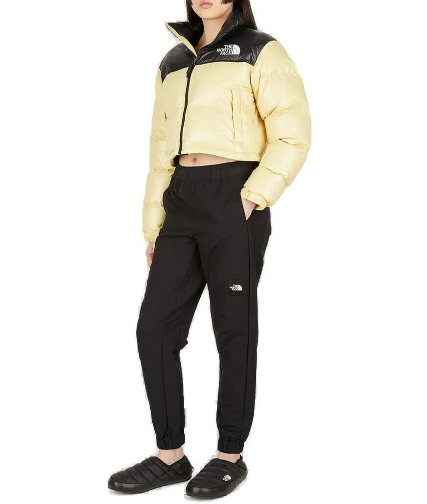 The North Face Nuptse Logo Embroidered Cropped Puffer Jacket