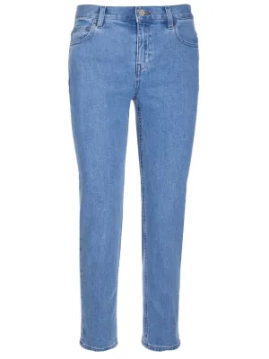 Theory Treeca Classic Slim Fit Washed Jeans