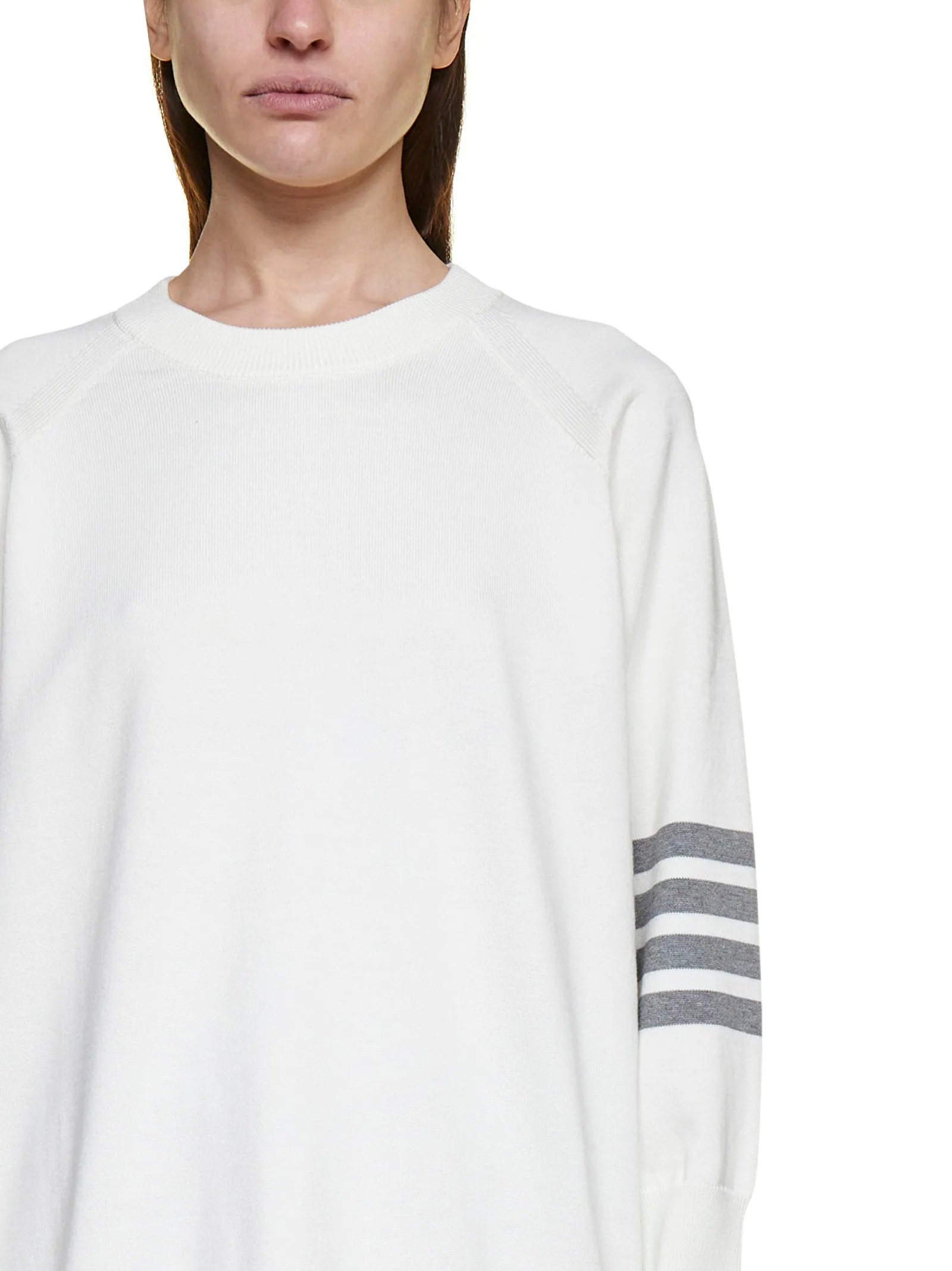Thom Browne 4-Bar Crewneck Knit Jumper
