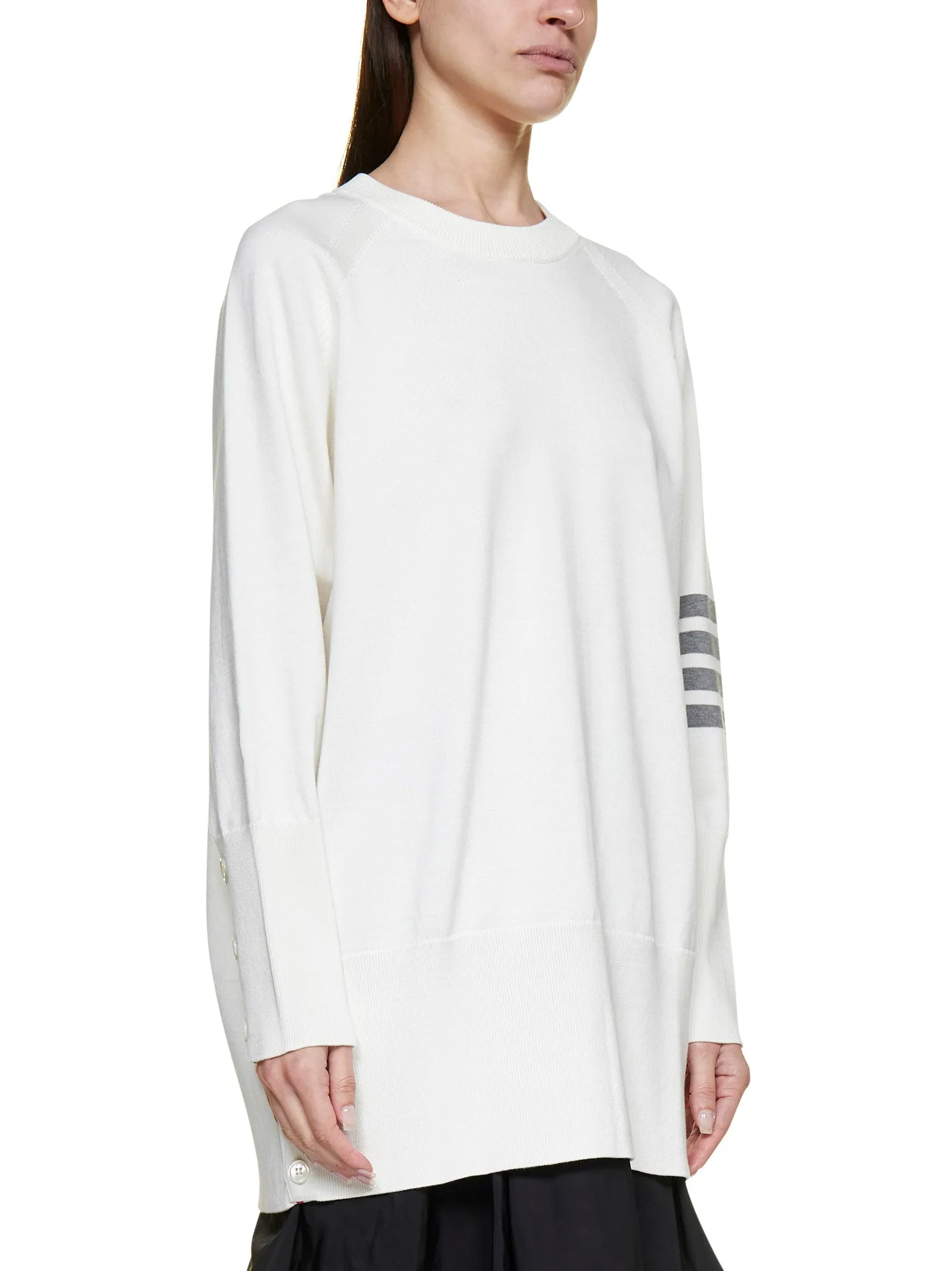 Thom Browne 4-Bar Crewneck Knit Jumper