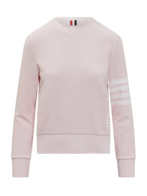 Thom Browne 4-Bar Ribbed Knit Sweatshirt