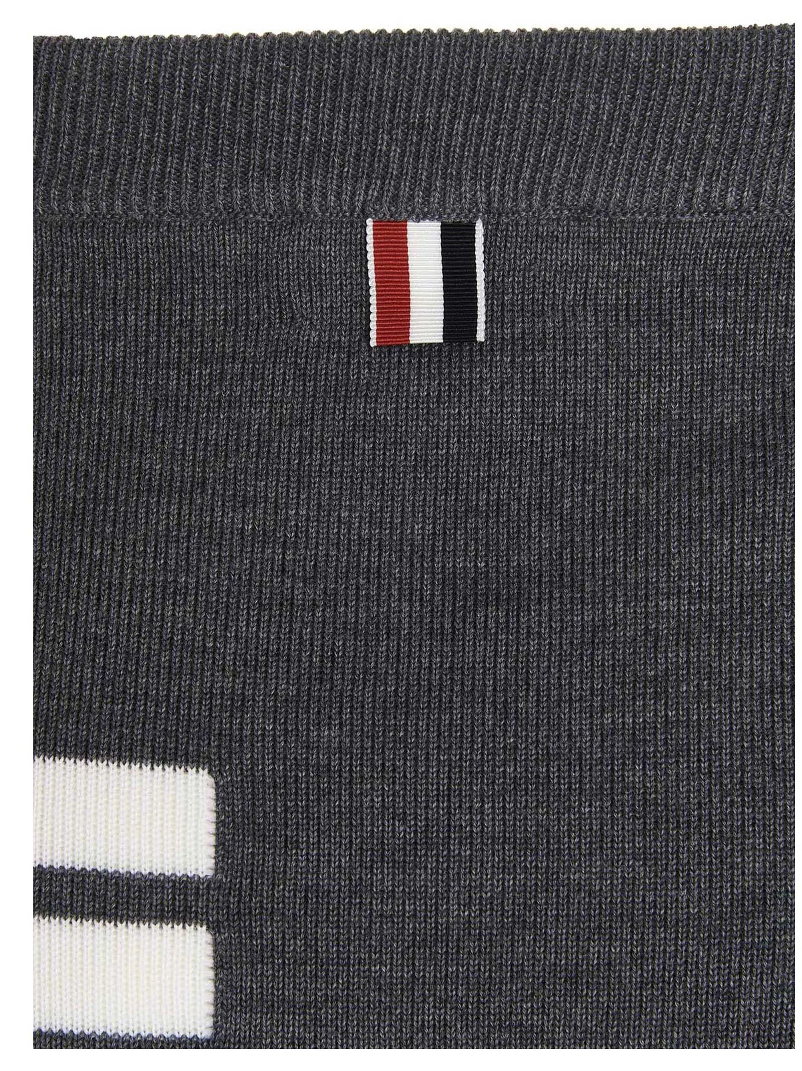 Thom Browne 4-Bar RWB Striped Midi Skirt