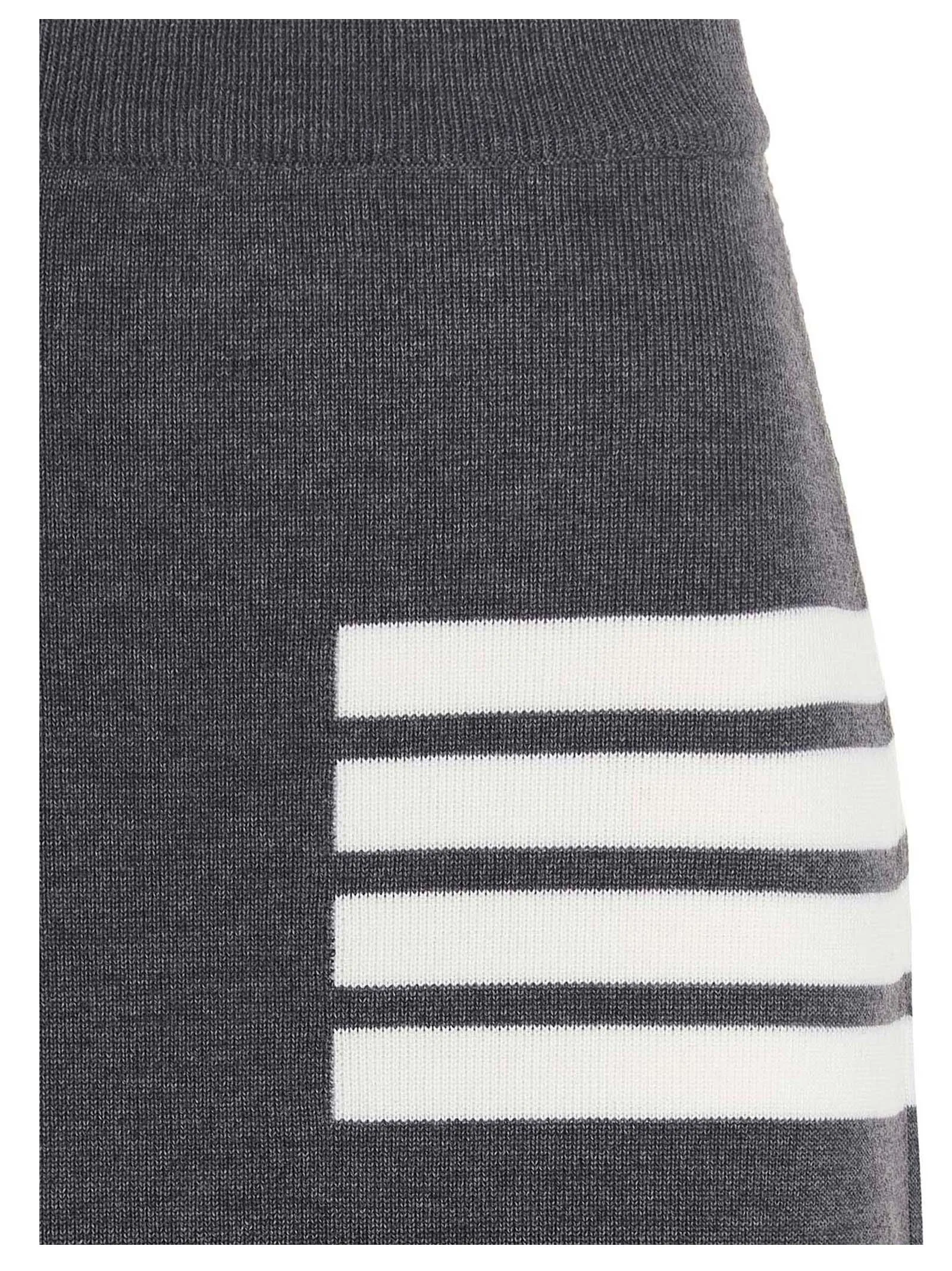 Thom Browne 4-Bar RWB Striped Midi Skirt