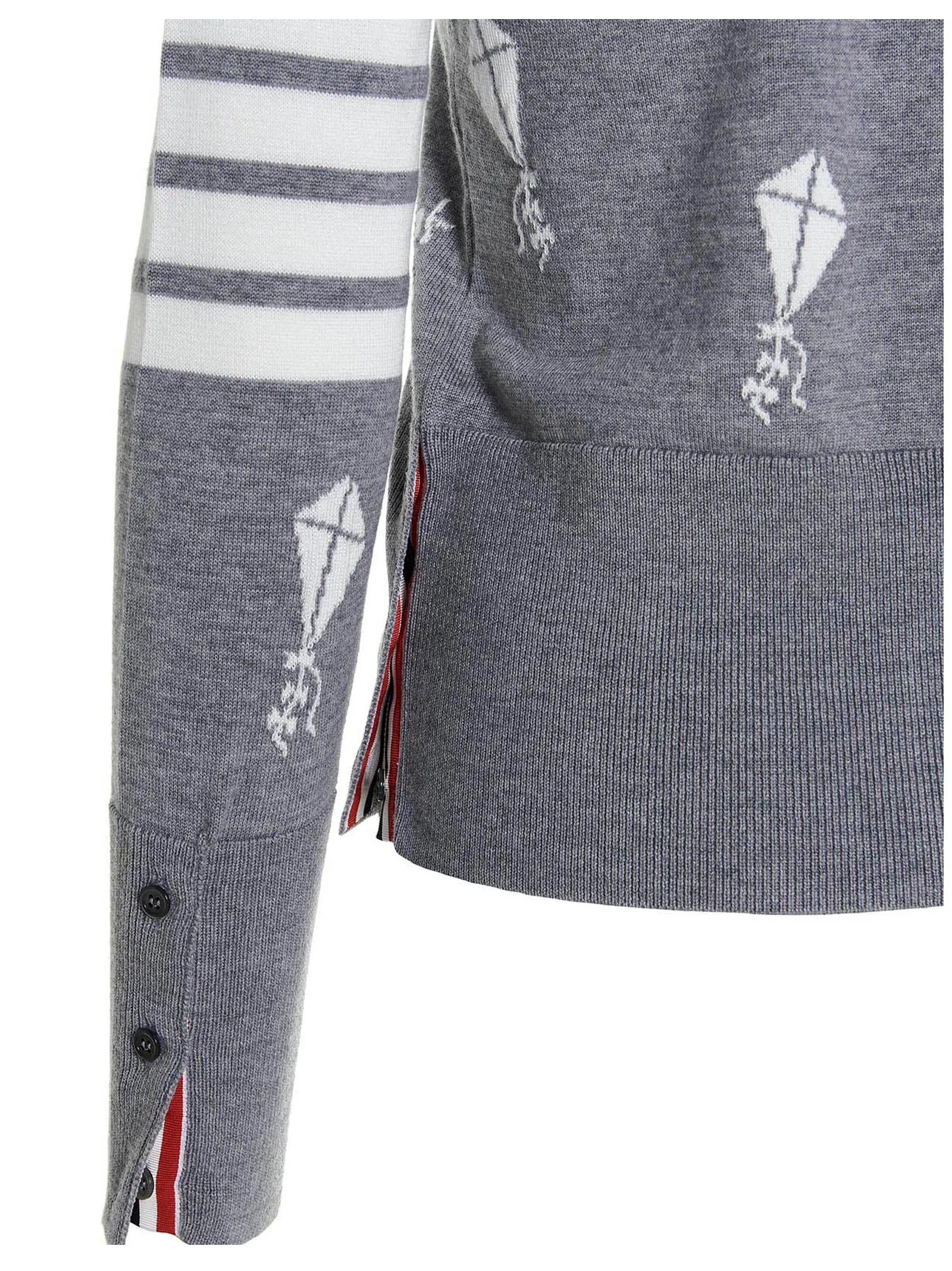 Thom Browne Graphic Intarsia-Knit Cardigan