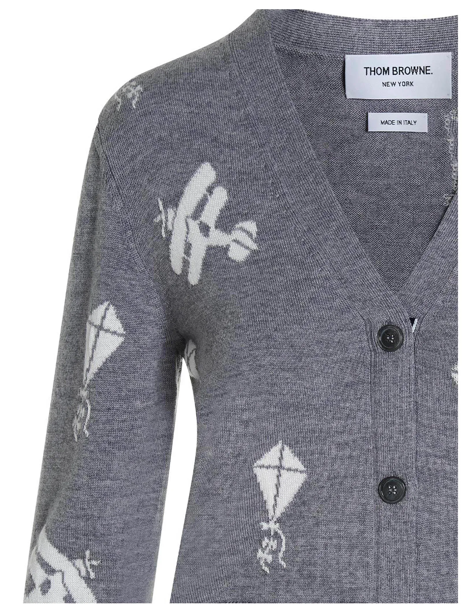Thom Browne Graphic Intarsia-Knit Cardigan