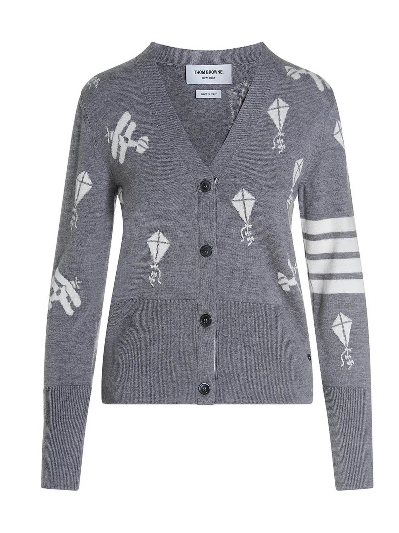 Thom Browne Graphic Intarsia-Knit Cardigan