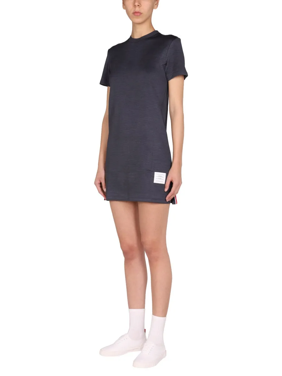 Thom Browne Logo Patch Crewneck T-Shirt Dress