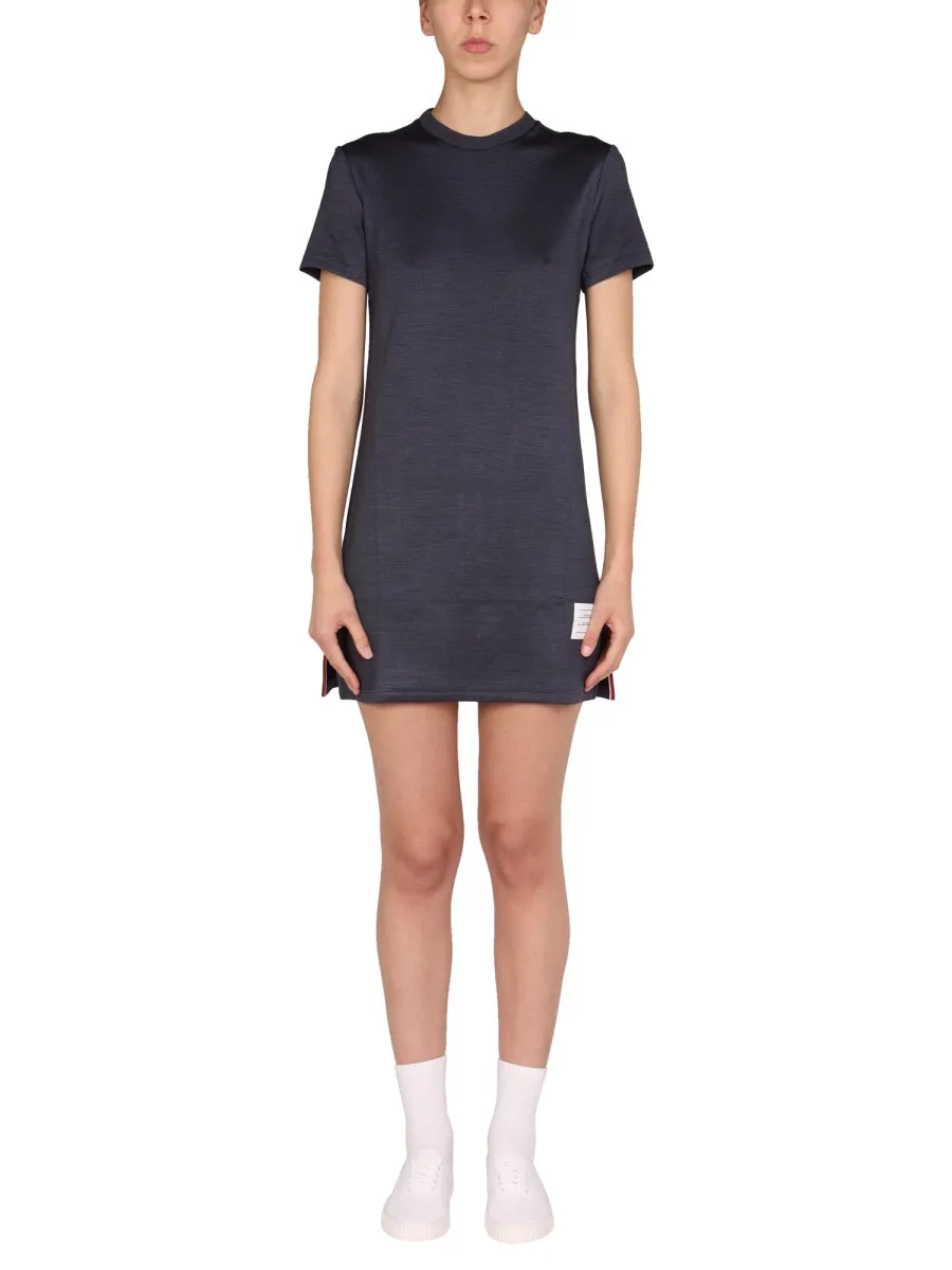 Thom Browne Logo Patch Crewneck T-Shirt Dress