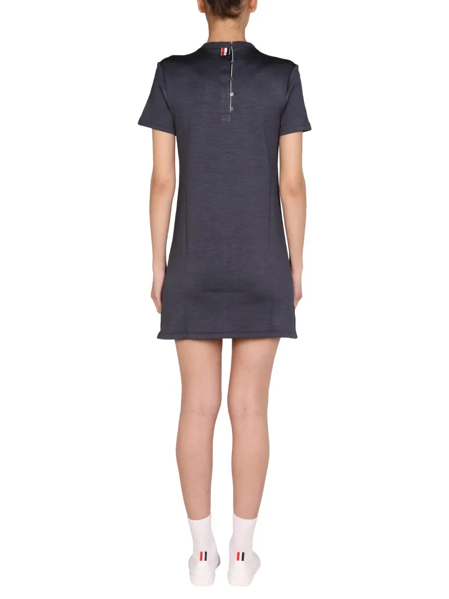 Thom Browne Logo Patch Crewneck T-Shirt Dress