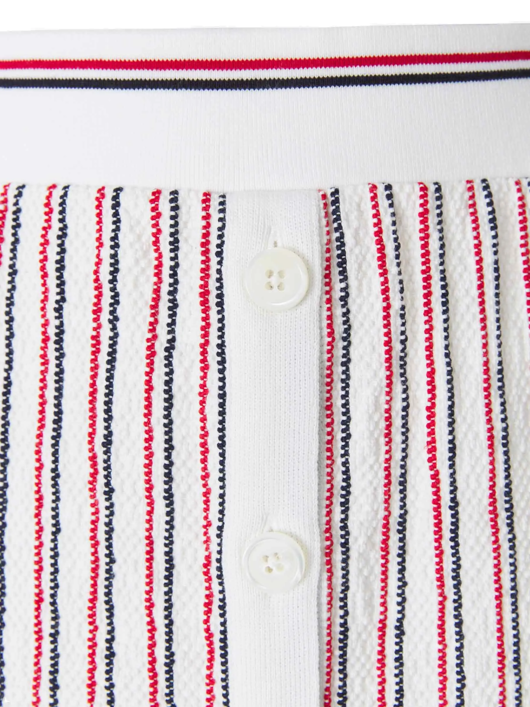 Thom Browne RWB Striped Button Detailed Mini Skirt