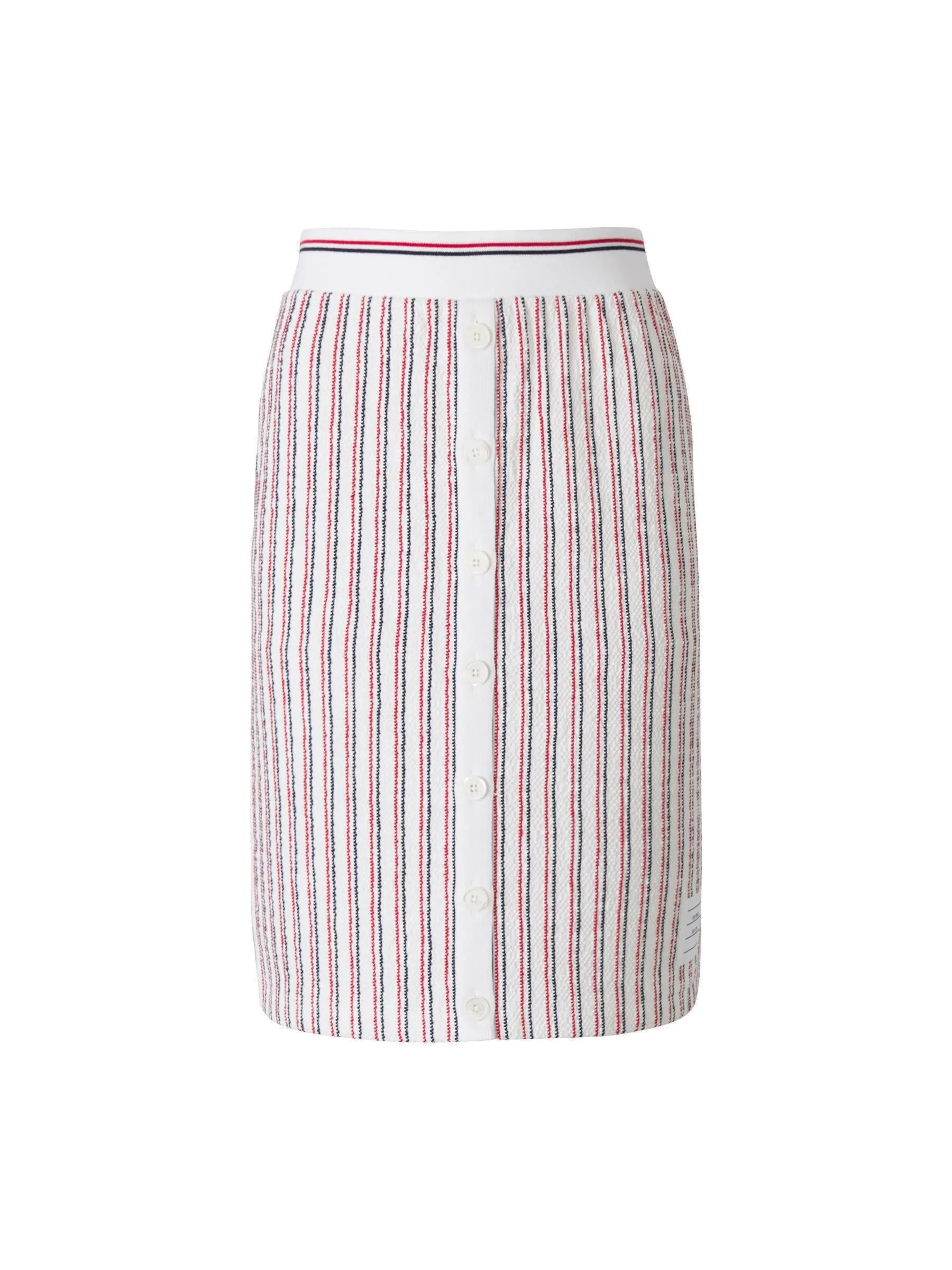 Thom Browne RWB Striped Button Detailed Mini Skirt