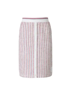 Thom Browne RWB Striped Button Detailed Mini Skirt