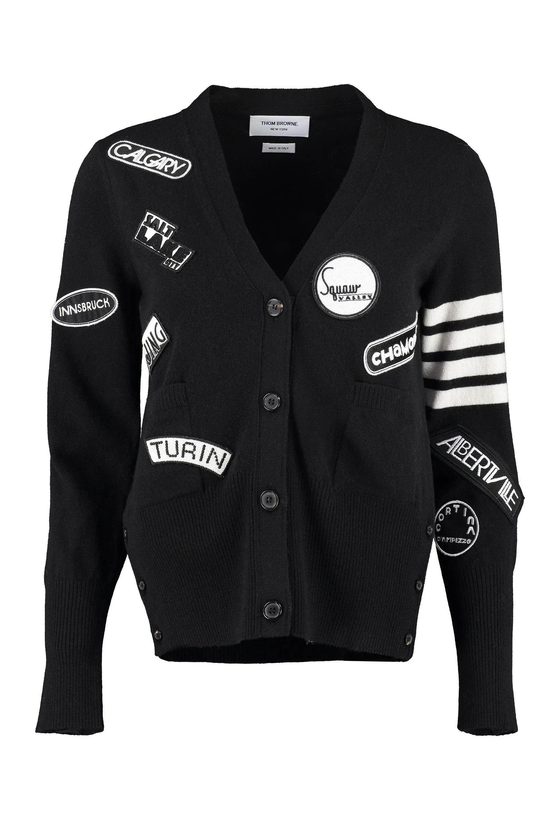 Thom Browne Ski-City V-Neck Knit Cardigan