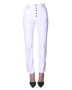 Tory Burch Button-Fly Jeans