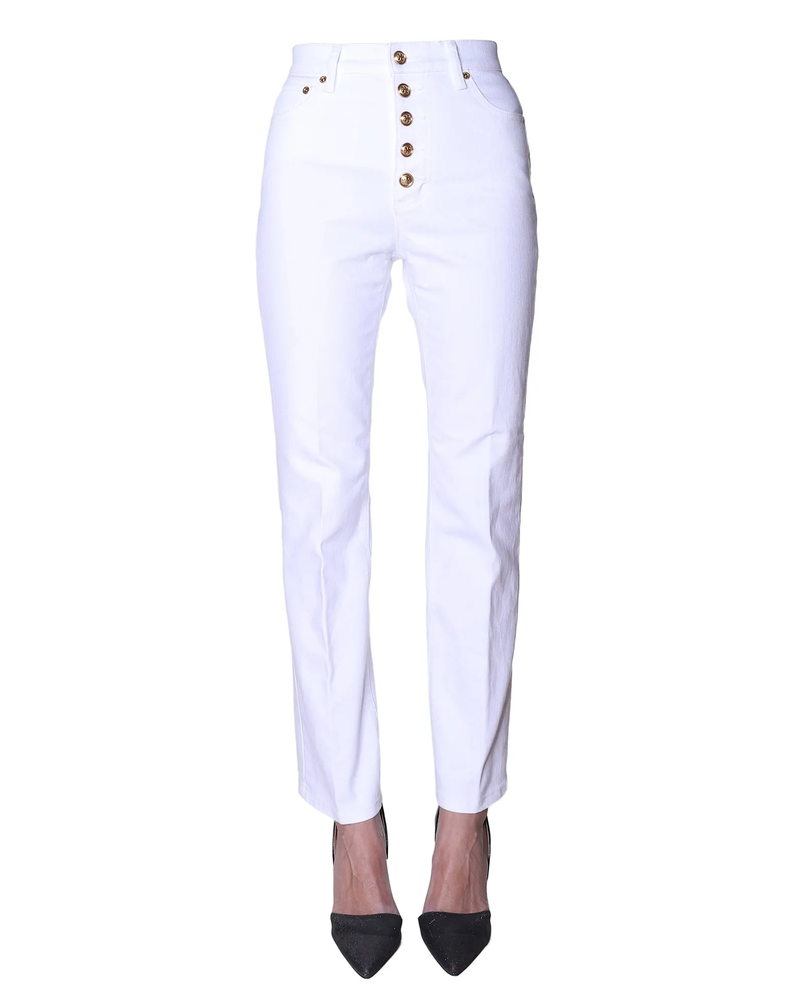Tory Burch Button-Fly Jeans