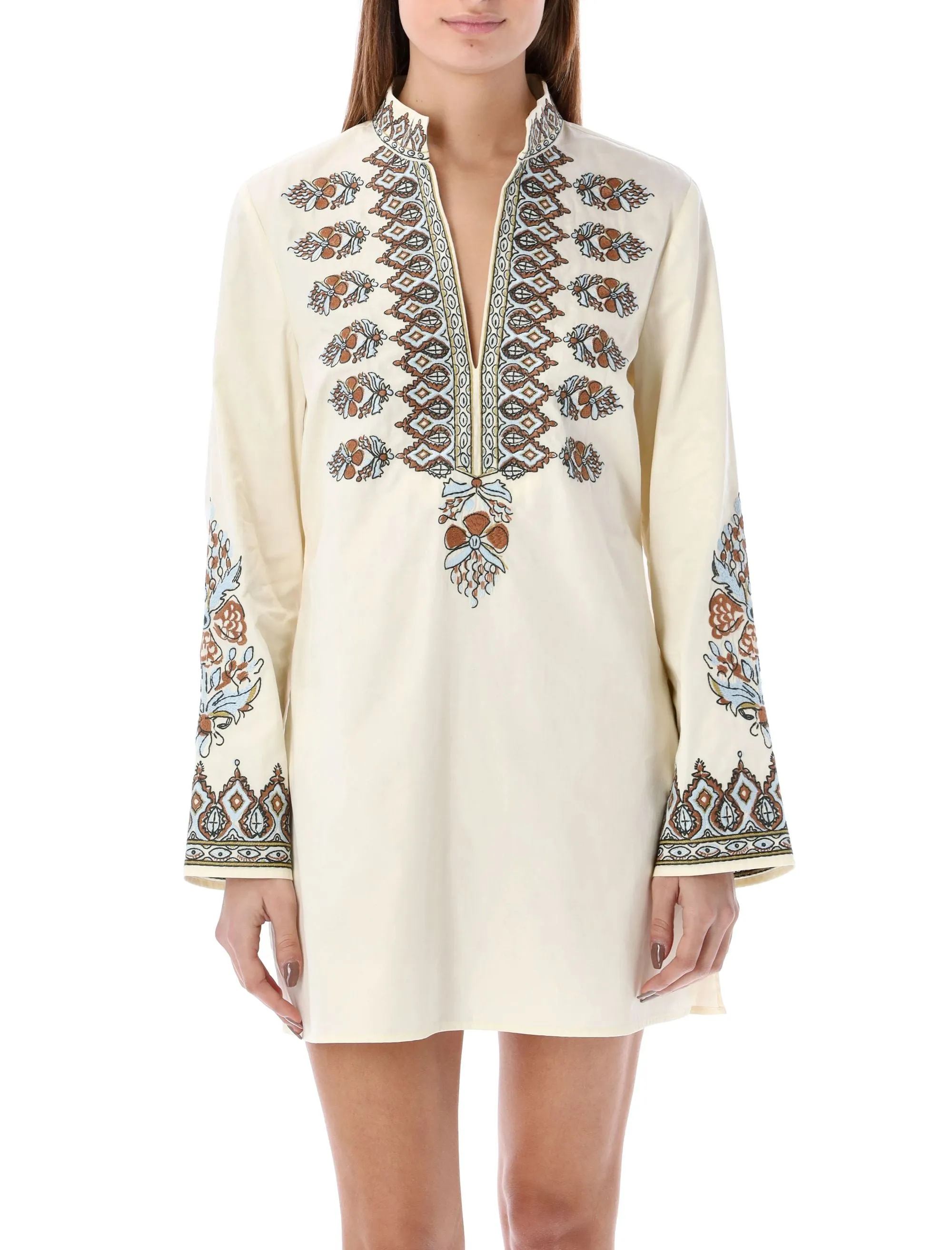 Tory Burch Embroidered Tunic Dress