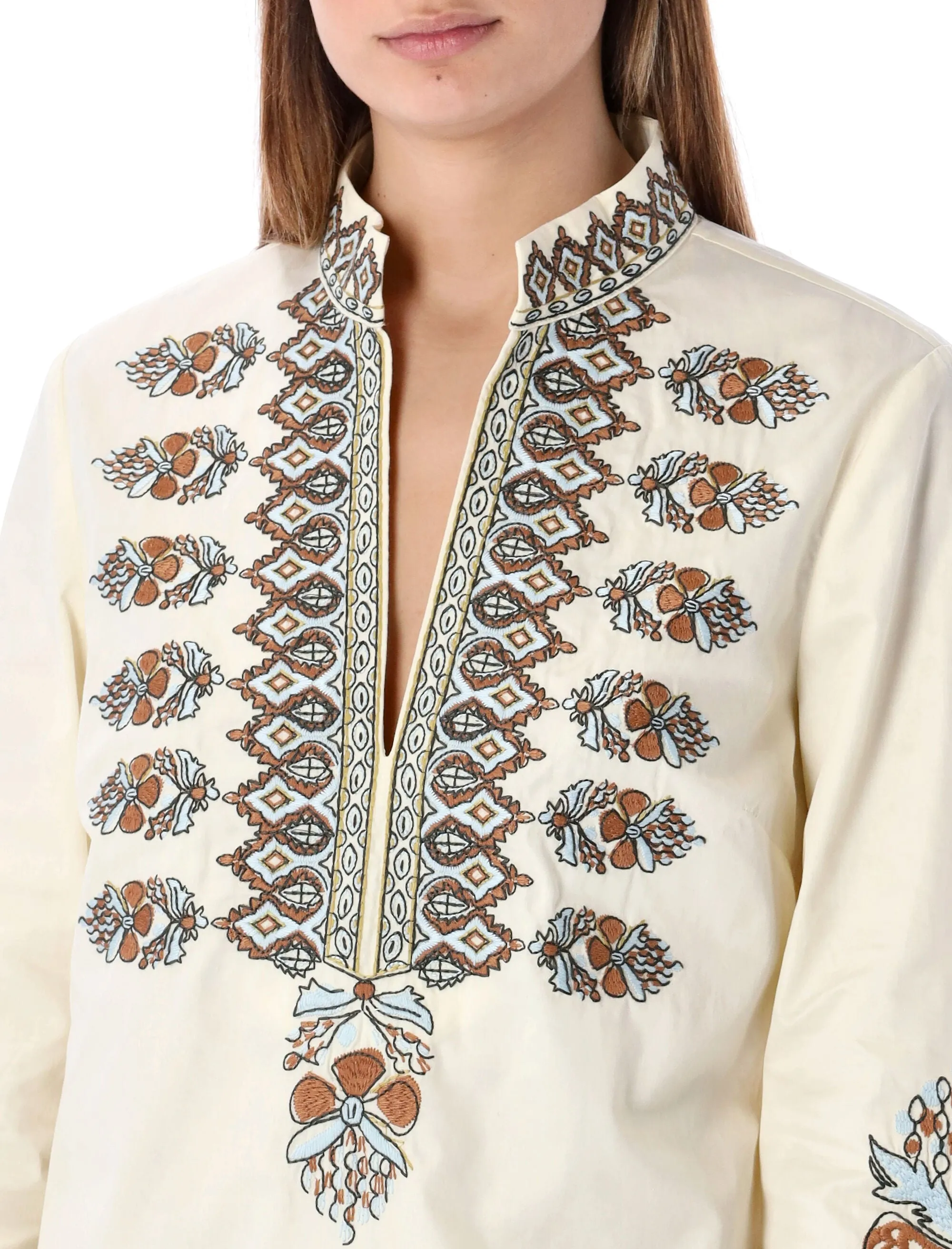 Tory Burch Embroidered Tunic Dress