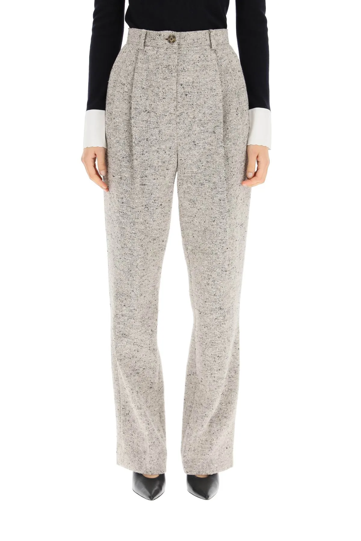 Tory Burch Pleat-Detailed Straight Leg Pants