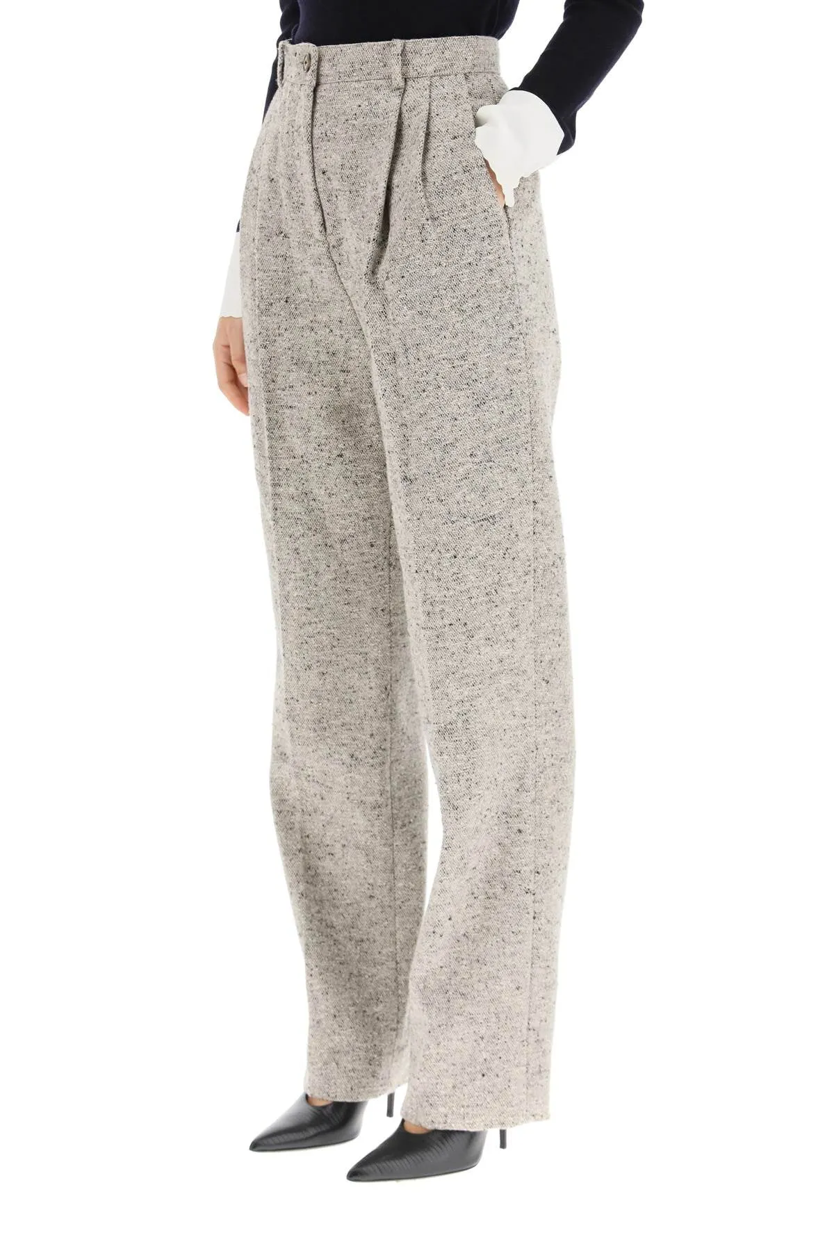 Tory Burch Pleat-Detailed Straight Leg Pants