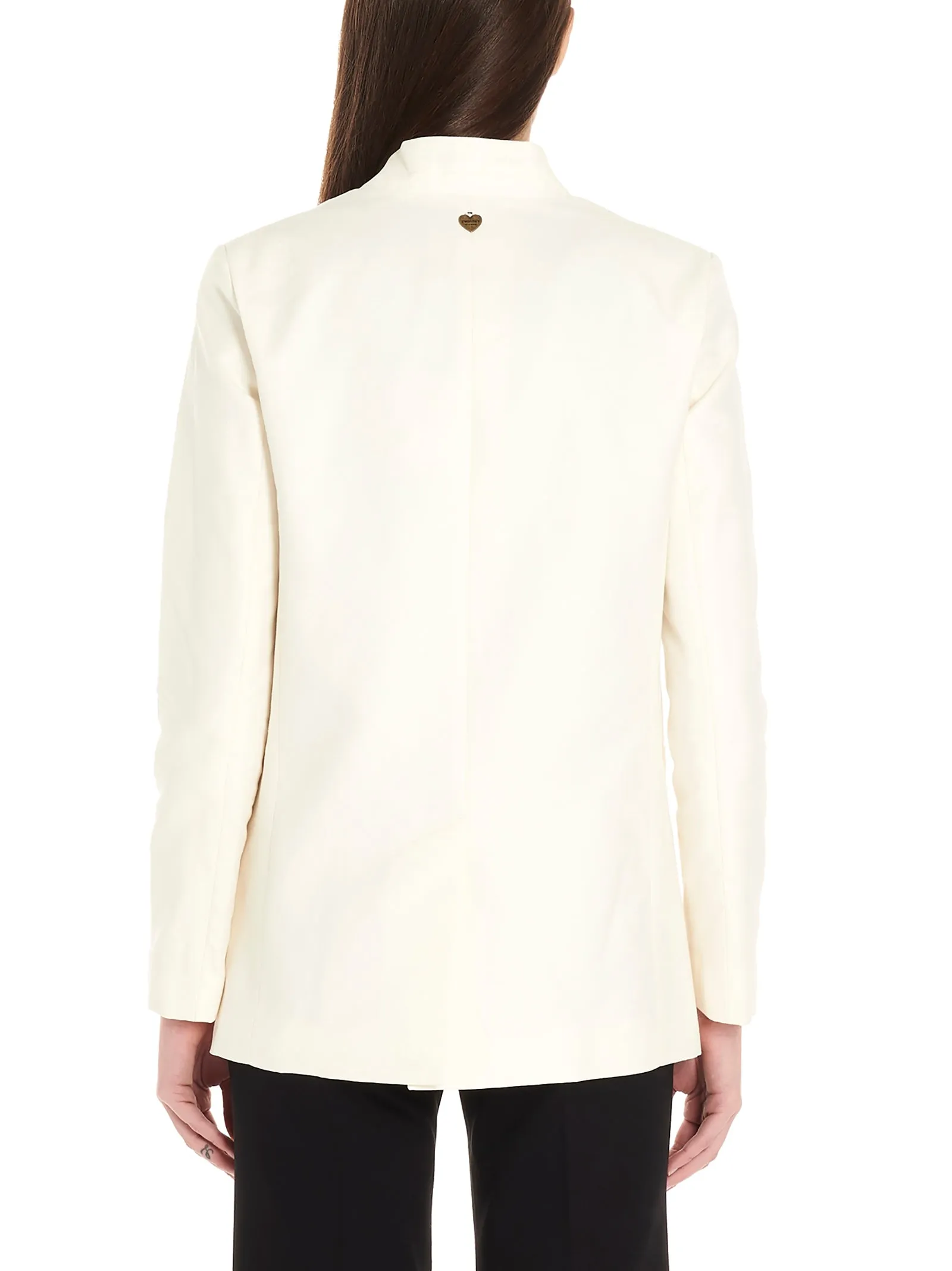 TWINSET Inverted Lapel Long Sleeved Jacket