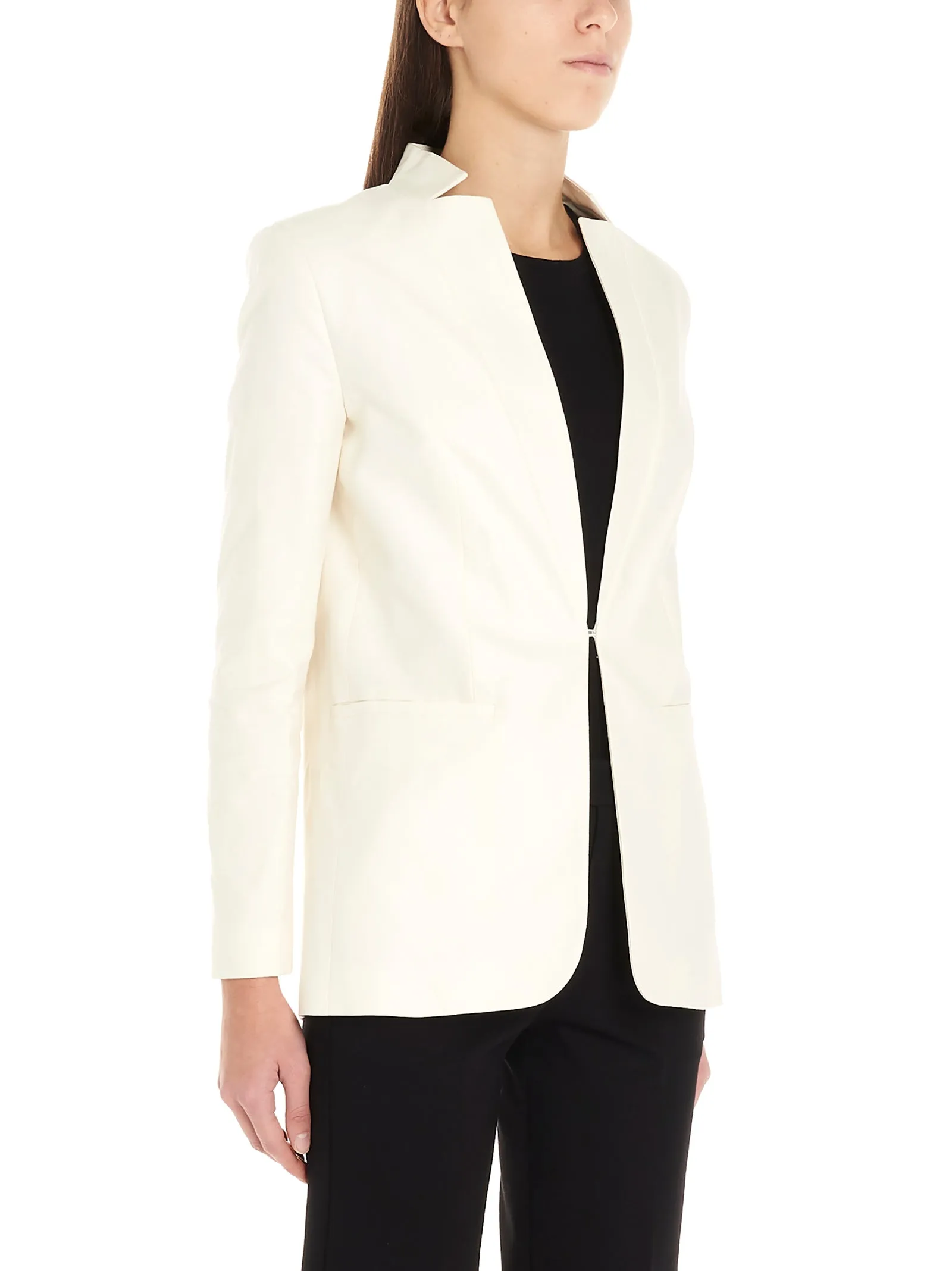 TWINSET Inverted Lapel Long Sleeved Jacket