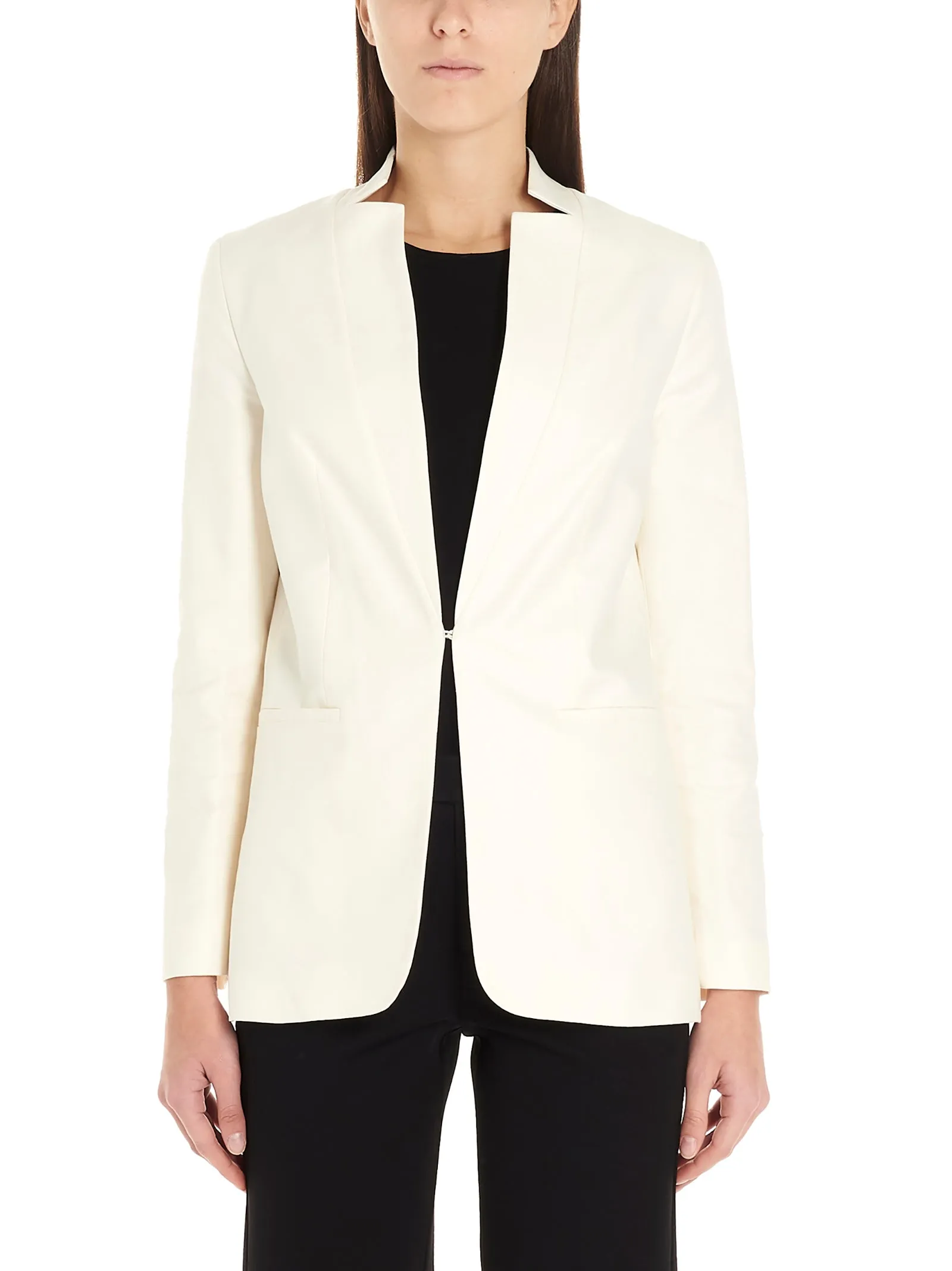 TWINSET Inverted Lapel Long Sleeved Jacket