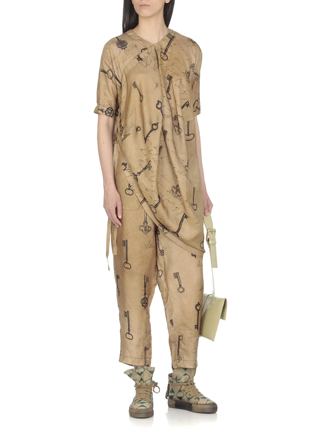 Uma Wang All-Over Printed Straight Leg Trousers