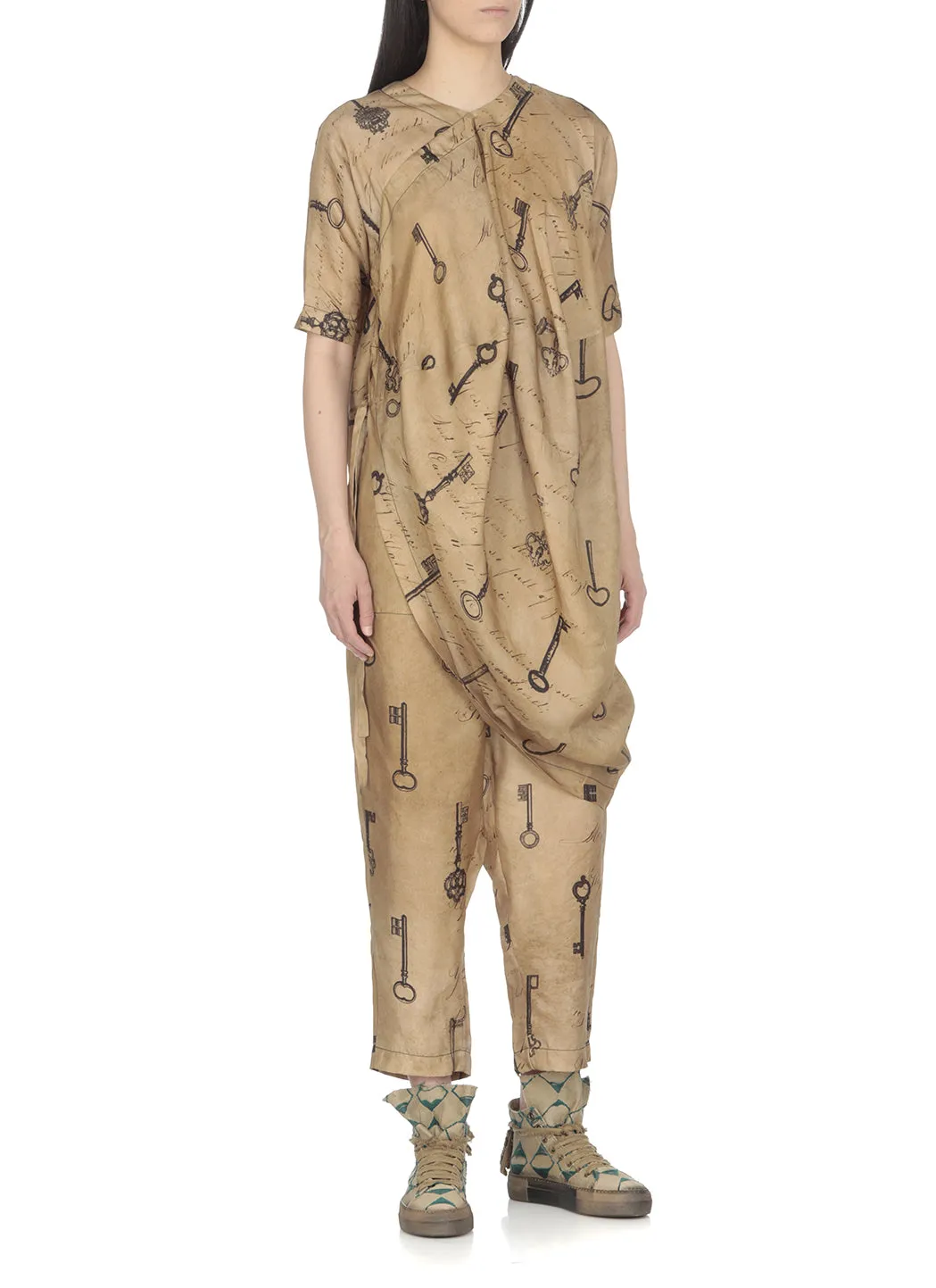 Uma Wang All-Over Printed Straight Leg Trousers