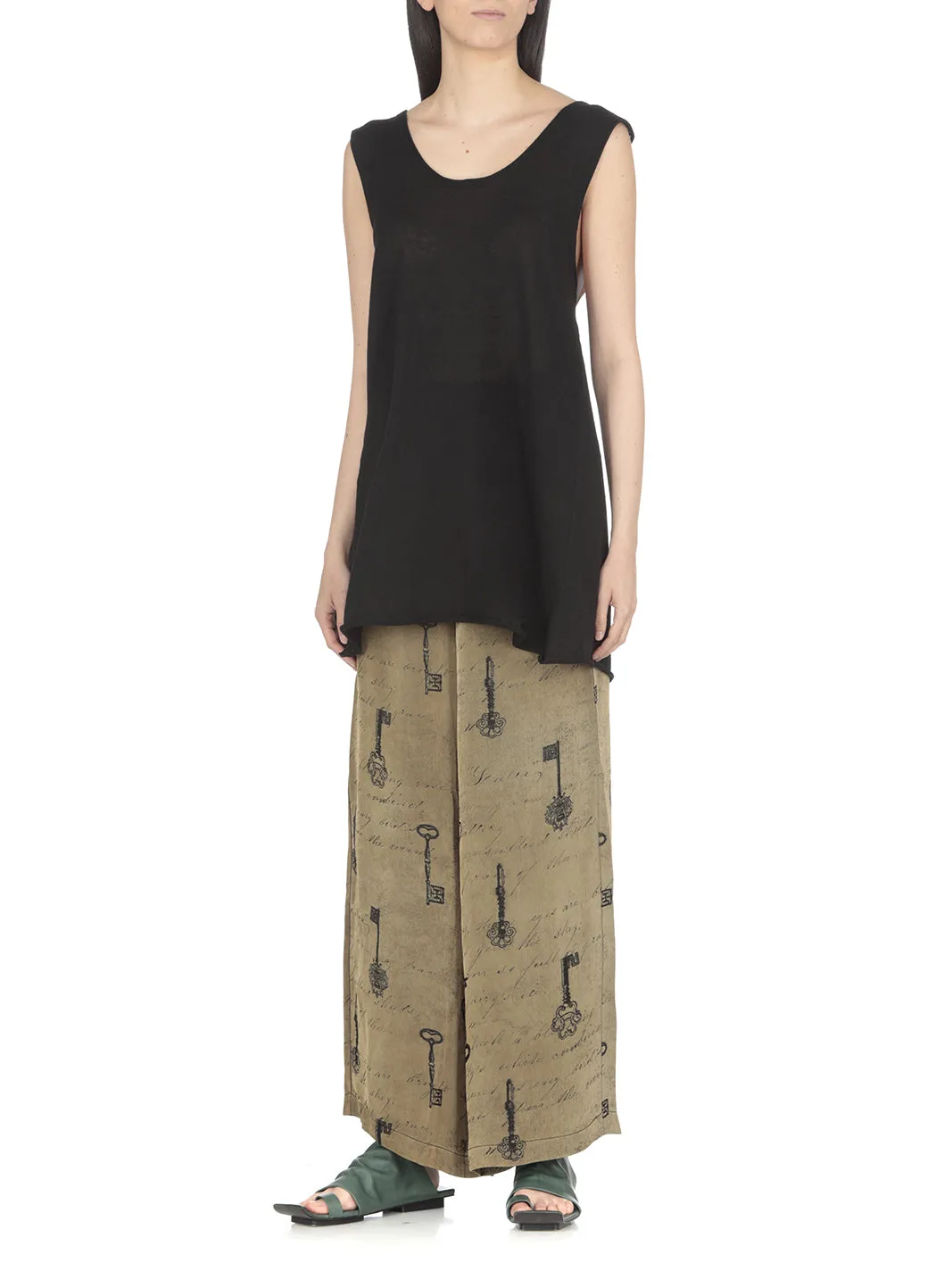 Uma Wang All-Over Printed Wide Leg Trousers