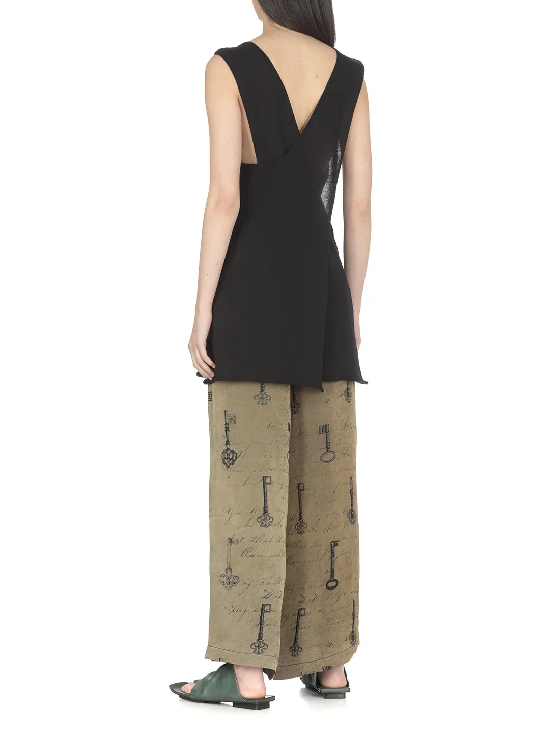 Uma Wang All-Over Printed Wide Leg Trousers