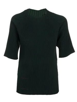 Uma Wang Cut-Out Short-Sleeved Top