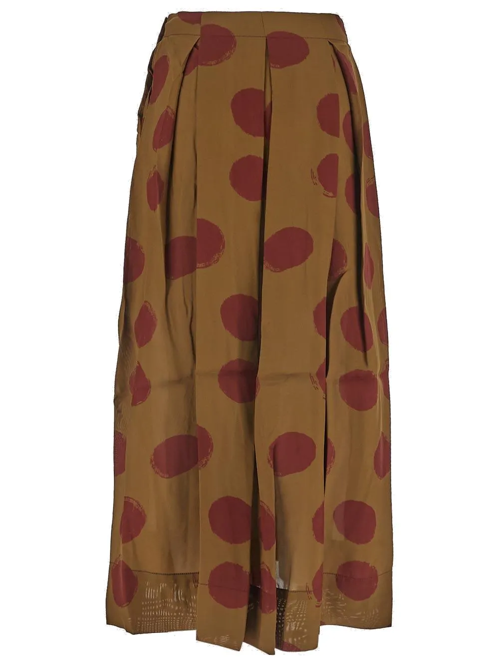Uma Wang Gome Polka-Dot Printed Midi Skirt