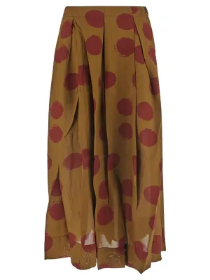 Uma Wang Gome Polka-Dot Printed Midi Skirt