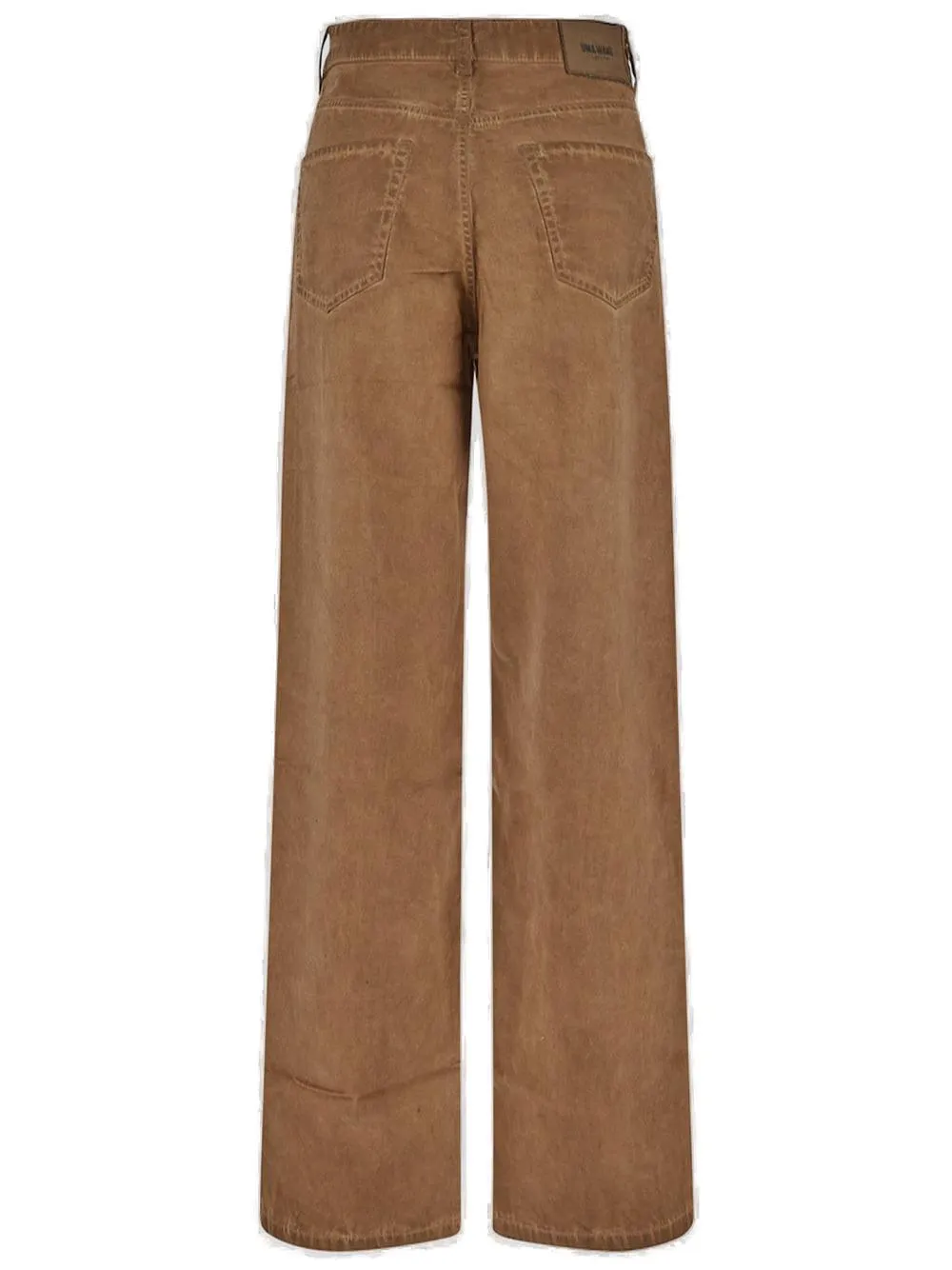 Uma Wang Logo Patch Wide-Leg Faded Pants
