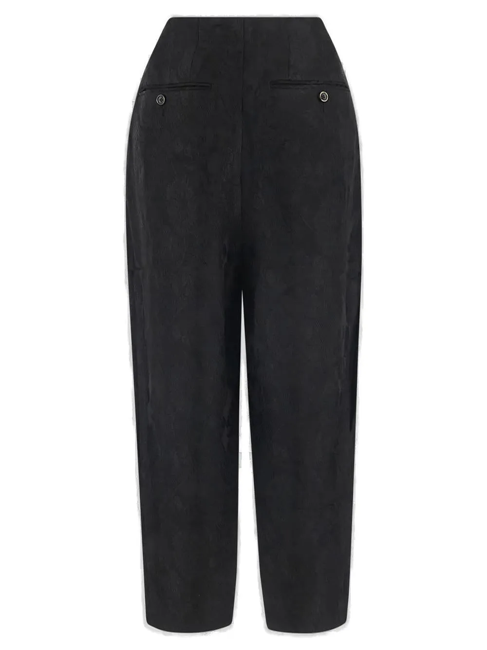 Uma Wang Pleated Straight Leg Cropped Pants
