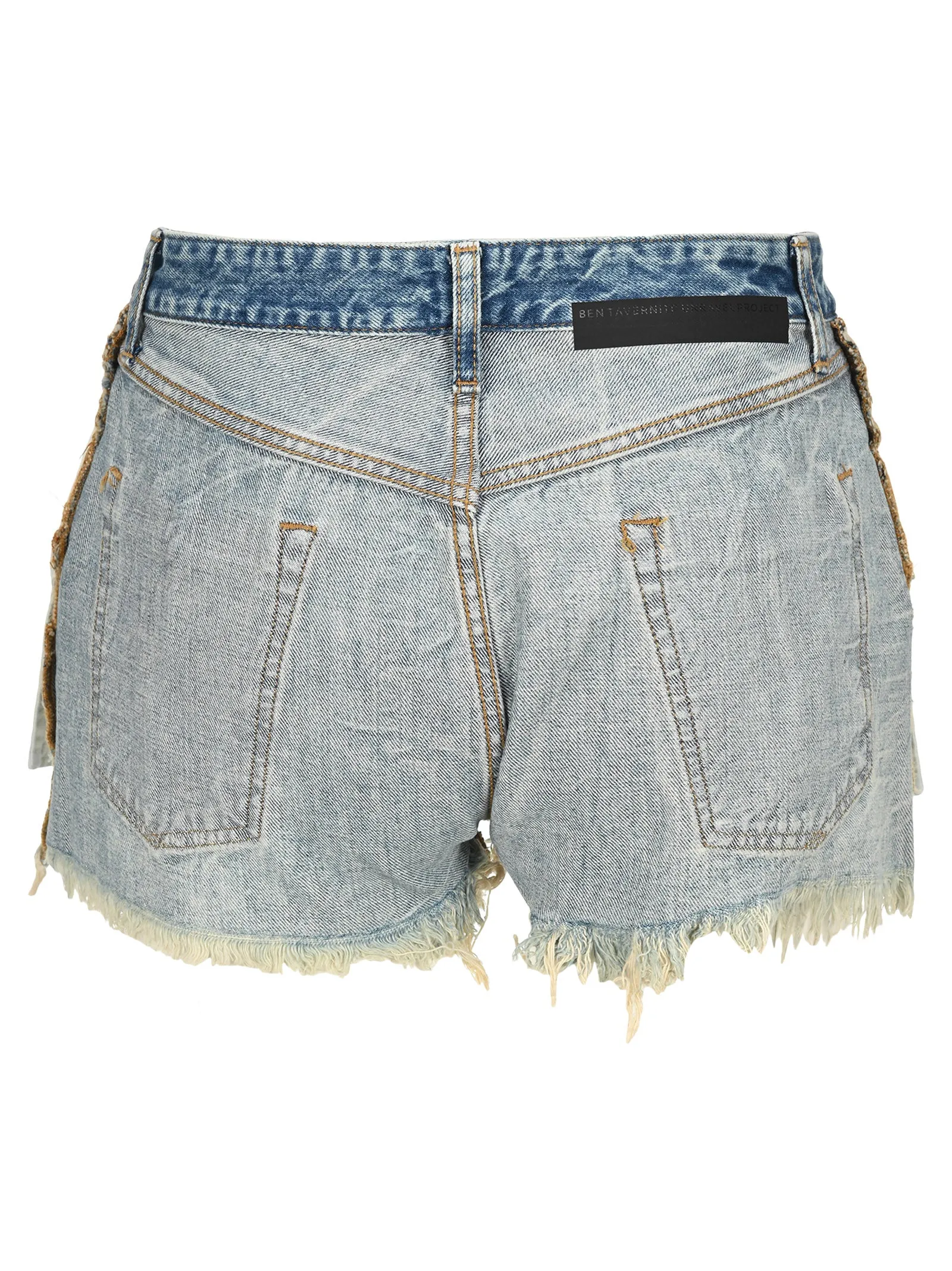 Unravel Project Distressed Lace-Up Shorts
