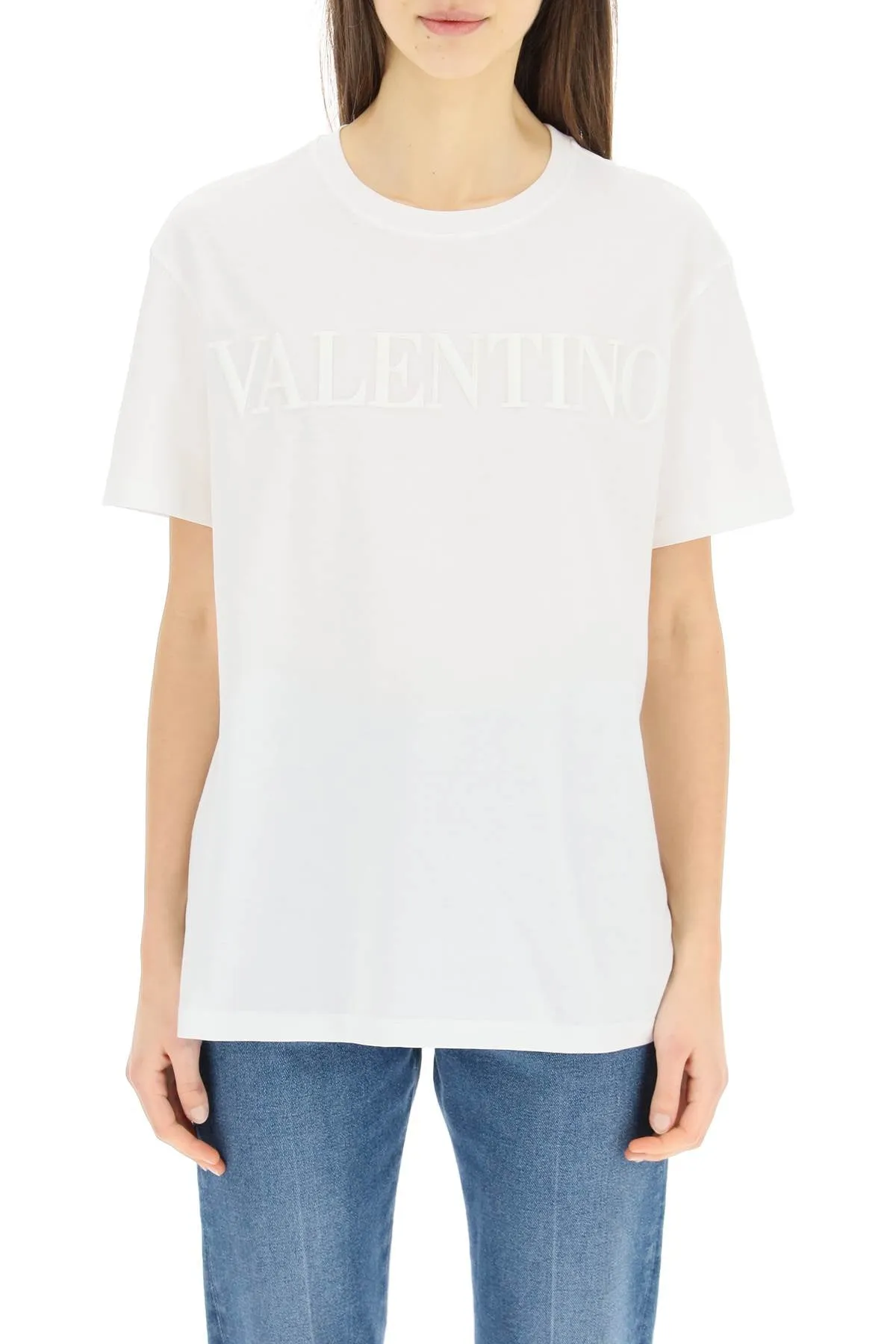 Valentino Logo Detailed Crewneck T-Shirt