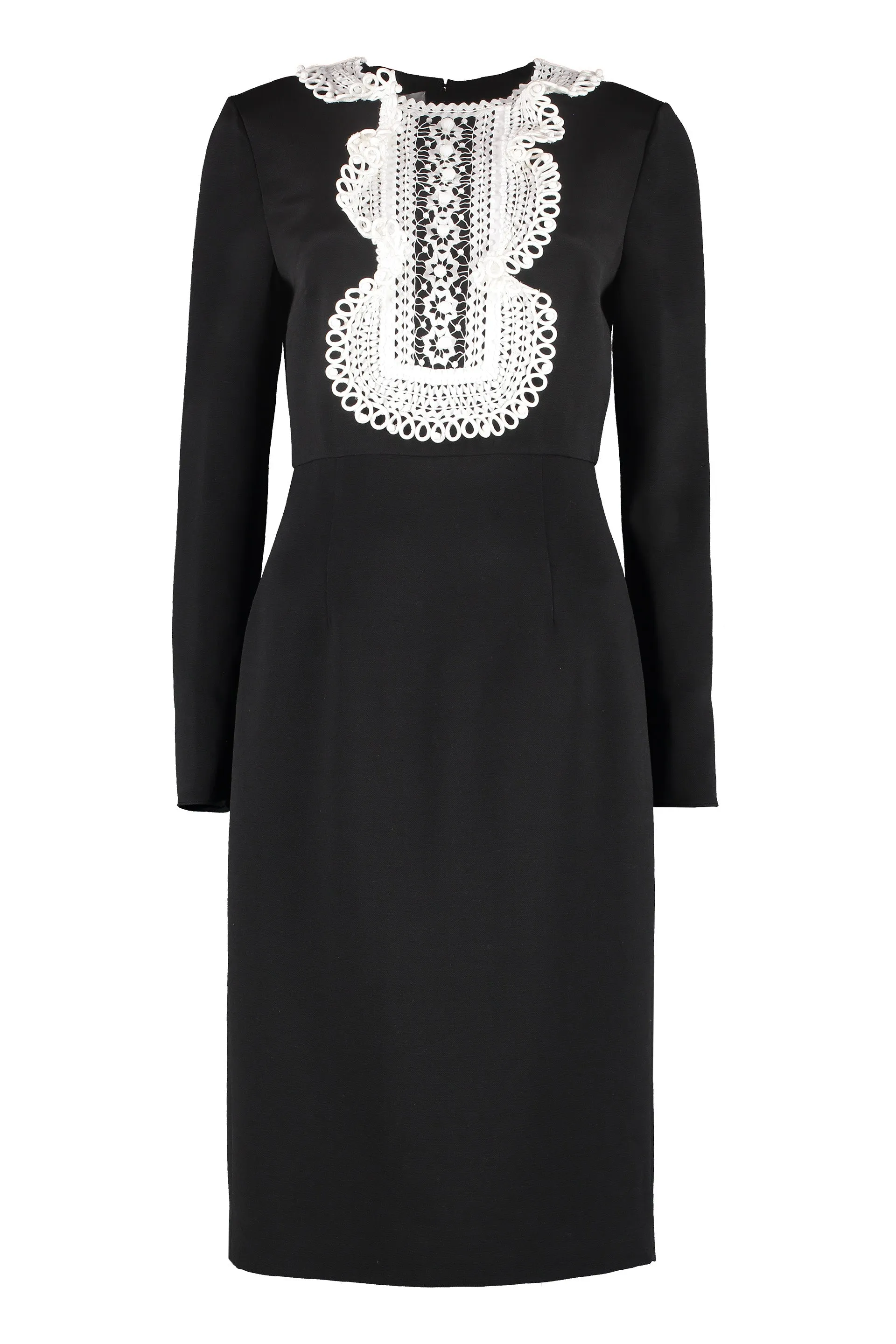 ValentinoSlit Hem Long-Sleeved Dress