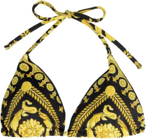 Versace Baroque Print Triangle Bikini Top