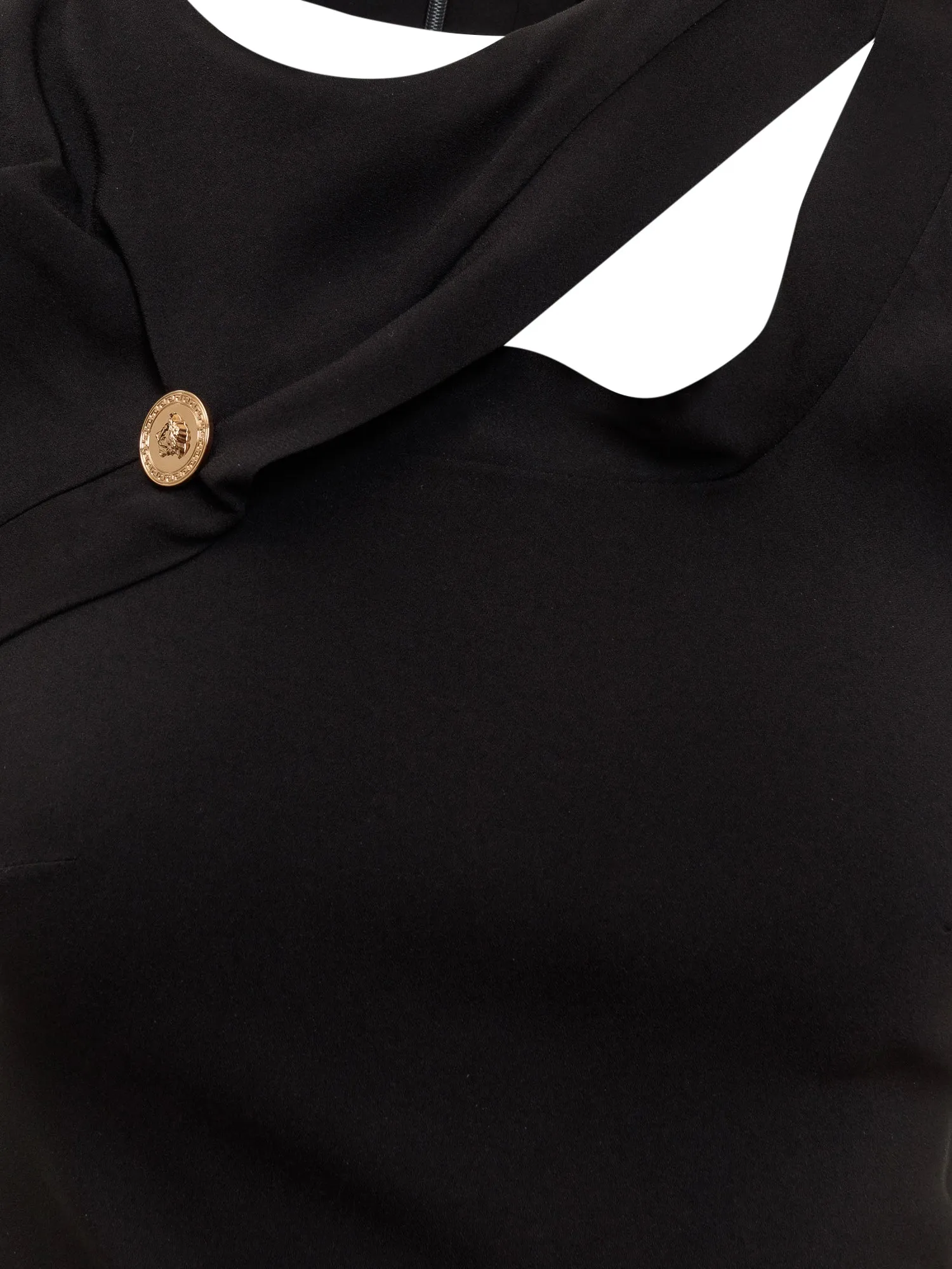 Versace Button-Detailed Sleeveless Cut-Out Dress